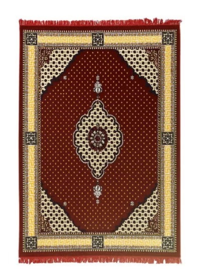 SMART HOME Excellent velvet carpets and rugs, padded and soft to the touch, with beautiful 3D patterns a ground seating mat for trips, camping, hiking, and wilderness, a luxurious rug, size 300x200 cm - Image 4